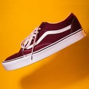 Burgundy canvas sneakers